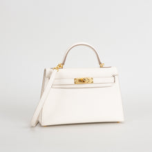 MINI KELLY II (20) CHEVRE LEATHER CRAIE WITH GOLD HARDWARE (GHW)