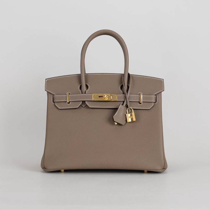 BIRKIN 30 TOGO LEATHER ETOUPE WITH GOLD HARDWARE (GHW)