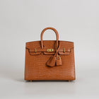 BIRKIN 20 (SELLIER SHAPE) MATTE MISSISSIPPIENSIS ALLIGATOR LEATHER GOLD WITH GOLD HARDWARE (GHW)