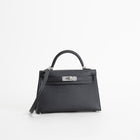 MINI KELLY II (20) EPSOM LEATHER NOIR (BLACK) WITH PALLADIUM HARDWARE (PHW)