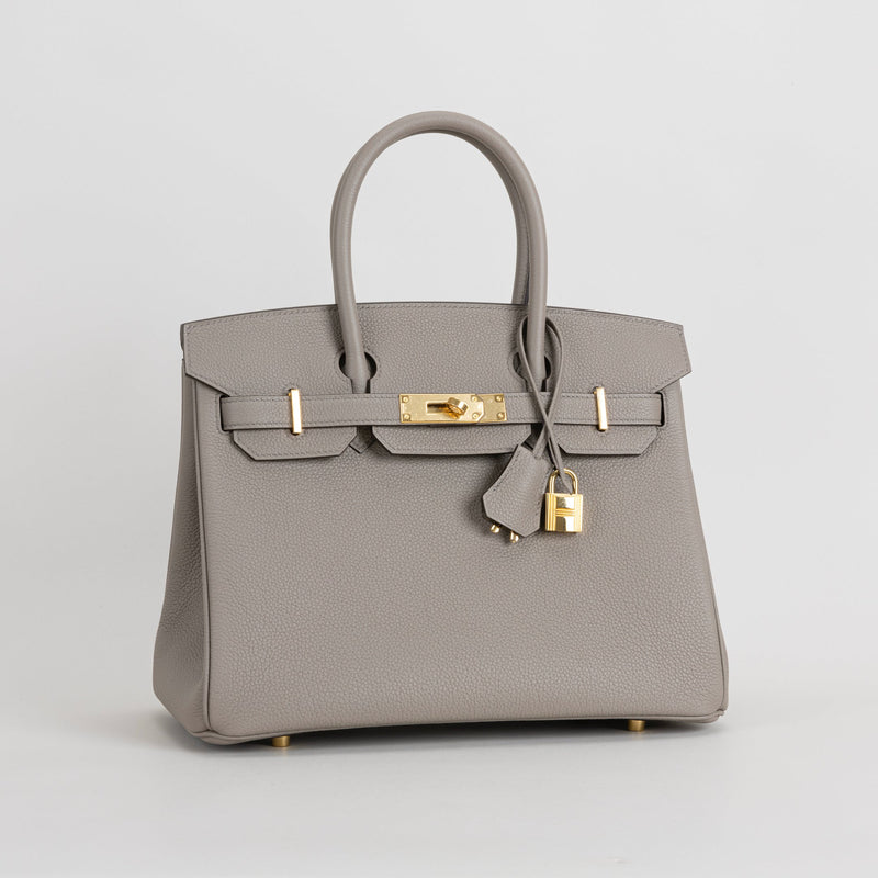 BIRKIN 30 TOGO LEATHER GRIS ASPHALTE WITH GOLD HARDWARE (GHW)