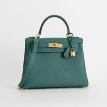 KELLY 28 TOGO LEATHER MALACHITE WITH GOLD HARDWARE (GHW)