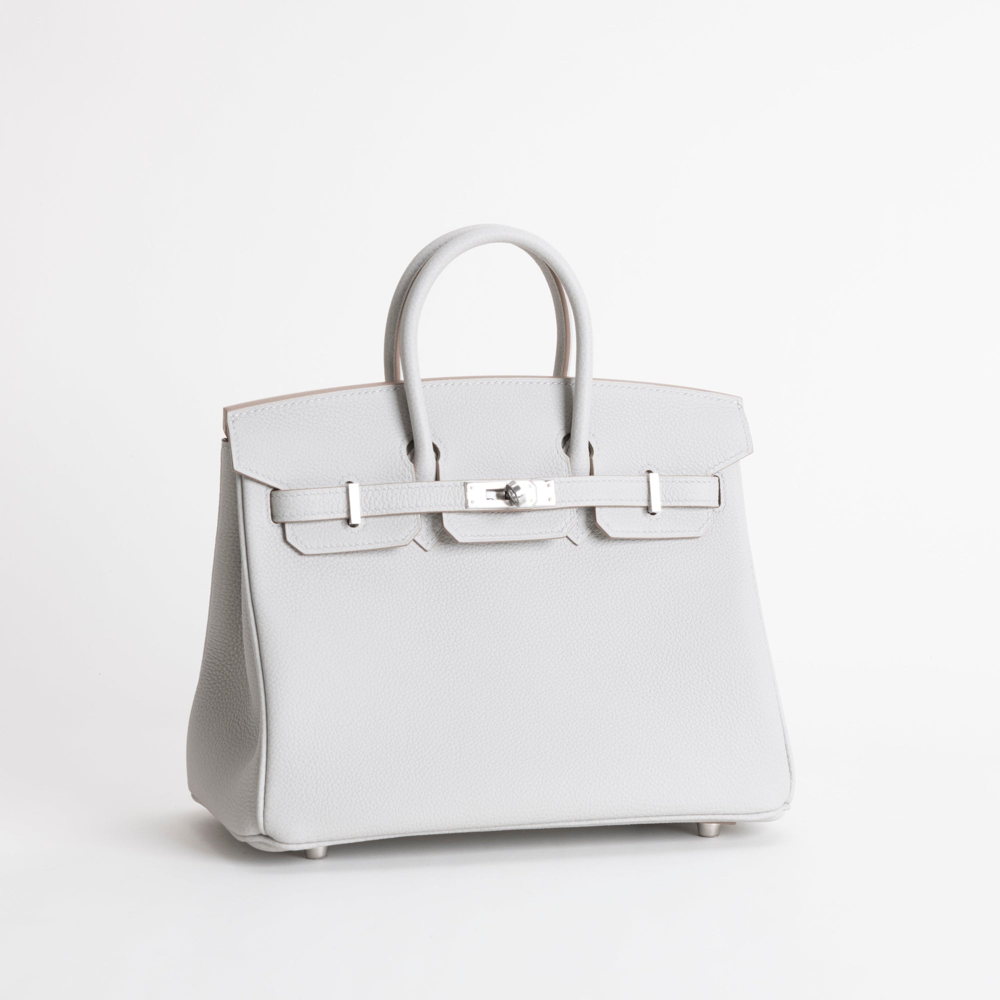 BIRKIN 25 TOGO LEATHER BLEU GLACIER WITH PALLADIUM HARDWARE (PHW)