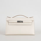 KELLY POCHETTE SWIFT LEATHER CRAIE WITH PALLADIUM HARDWARE (PHW)