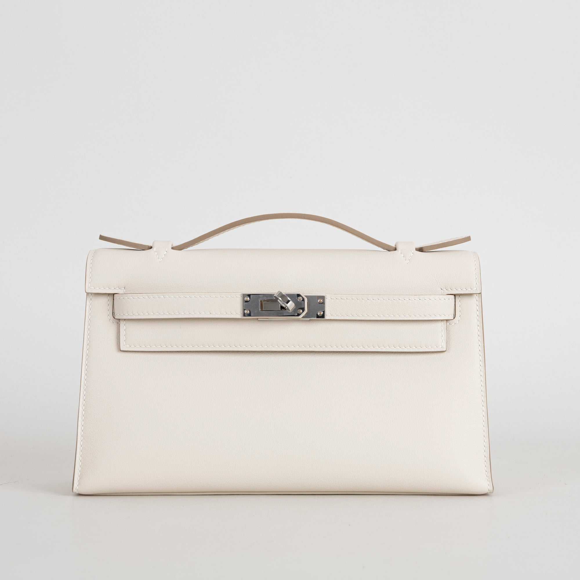 KELLY POCHETTE SWIFT LEATHER CRAIE WITH PALLADIUM HARDWARE (PHW)