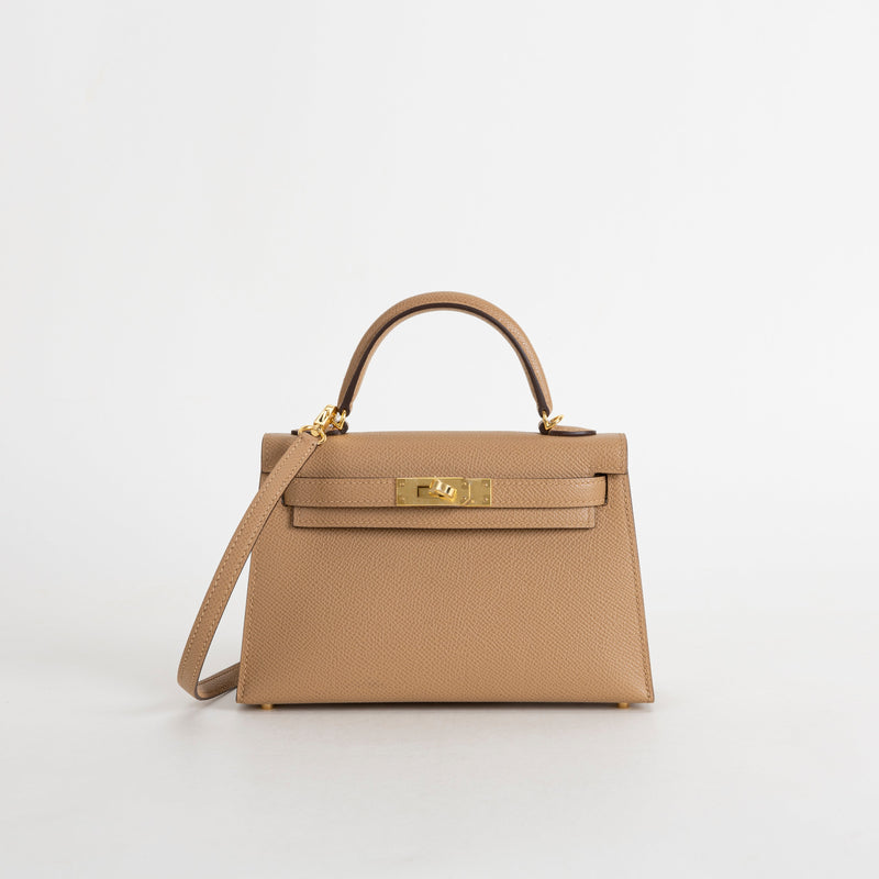 MINI KELLY II (20) EPSOM LEATHER CHAI WITH GOLD HARDWARE (GHW)