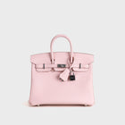 BIRKIN 25 SWIFT LEATHER ROSE SAKURA WITH PALLADIUM HARDWARE (PHW)