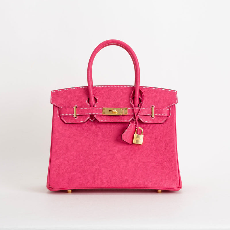 BIRKIN 30 EPSOM LEATHER ROSE TYRIRN WITH GOLD HARDWARE (GHW)