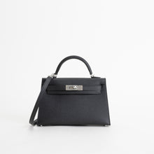 MINI KELLY II (20) EPSOM LEATHER NOIR (BLACK) WITH PALLADIUM HARDWARE (PHW)