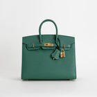 BIRKIN 25 EPSOM LEATHER (SELLIER SHAPE) VERT MOYEN WITH GOLD HARDWARE (GHW)