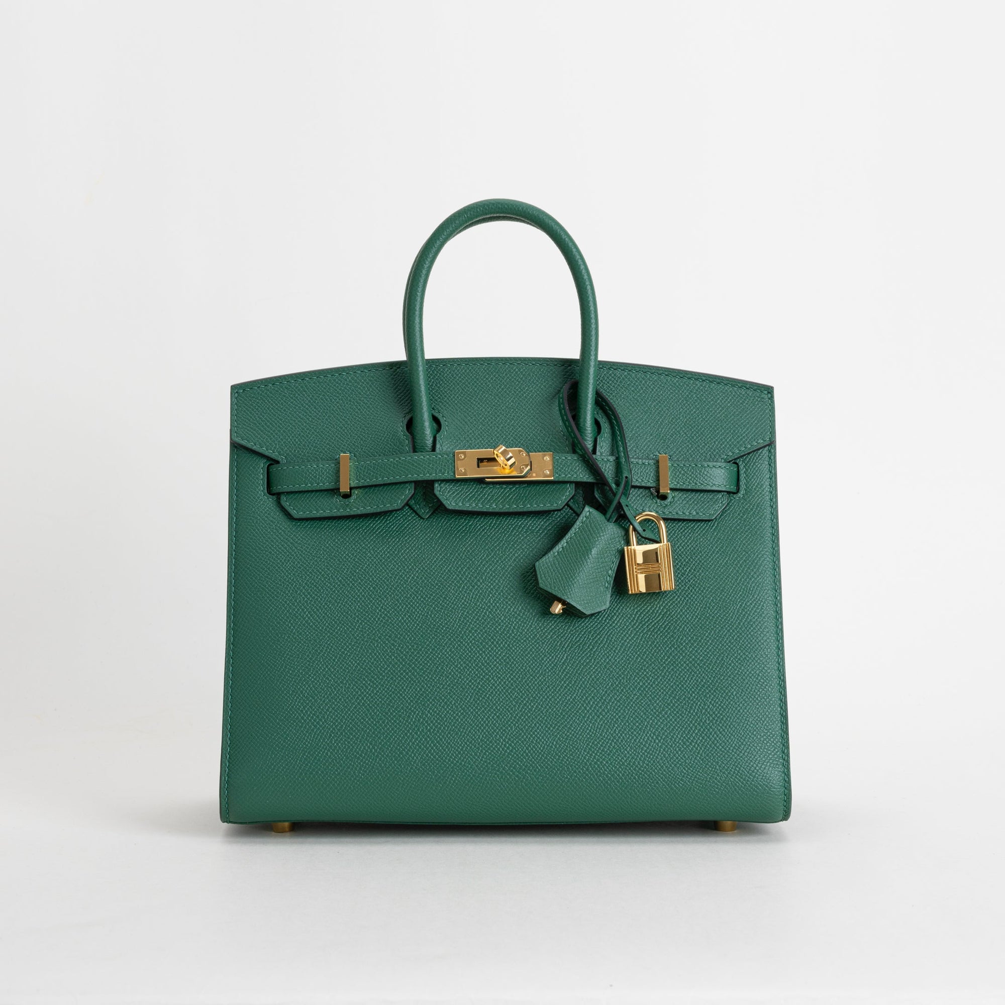 BIRKIN 25 EPSOM LEATHER (SELLIER SHAPE) VERT MOYEN WITH GOLD HARDWARE (GHW)