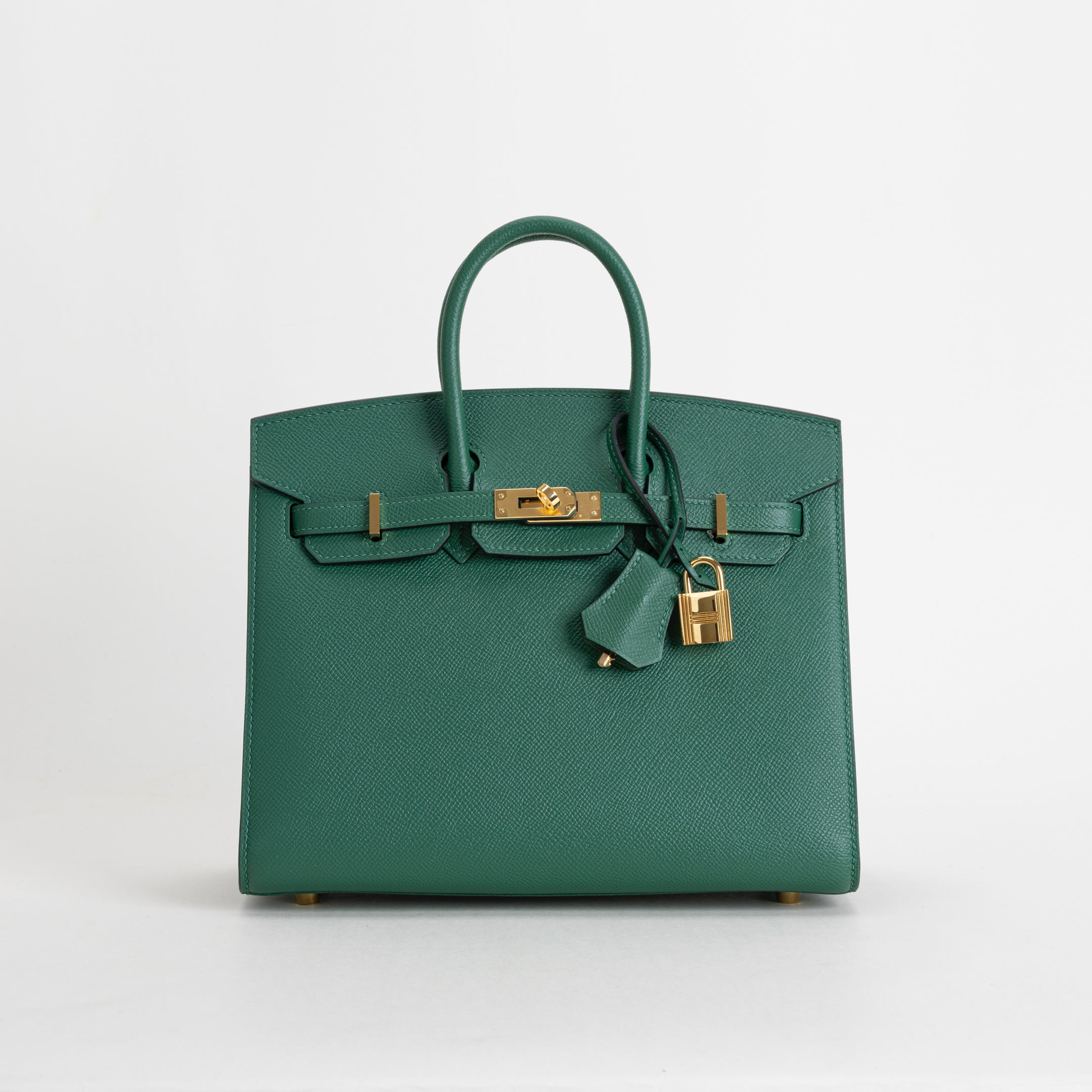 BIRKIN 25 EPSOM LEATHER (SELLIER SHAPE) VERT MOYEN WITH GOLD HARDWARE (GHW)