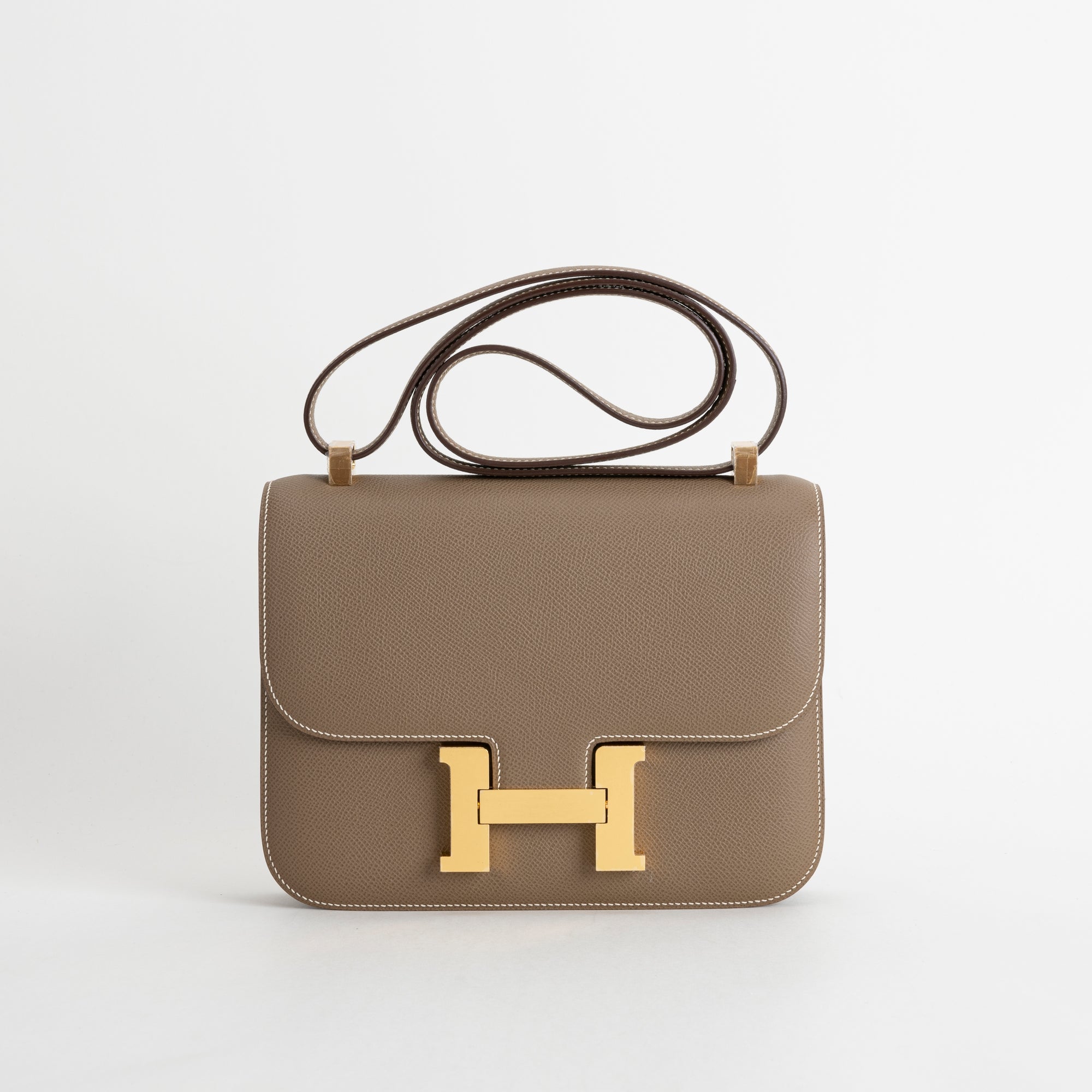 CONSTANCE 24 EPSOM LEATHER ETOUPE WITH GOLD HARDWARE (GHW)