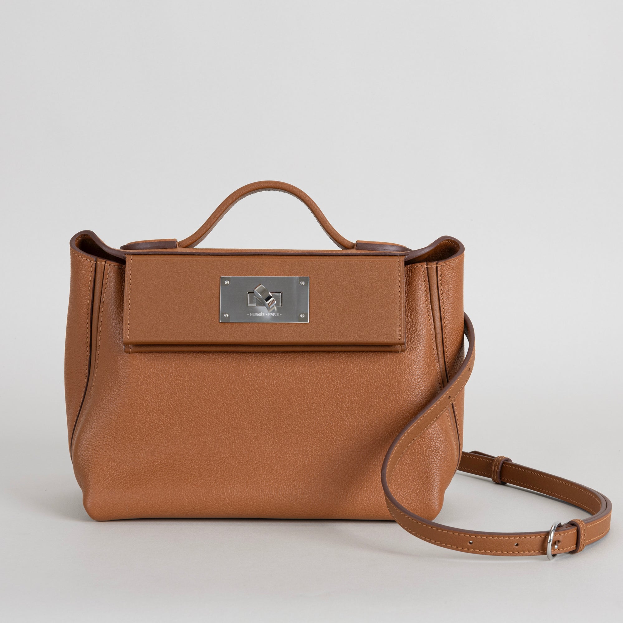 24/24 (MINI) EVERCOLOR & SWIFT LEATHER GOLD WITH PALLADIUM HARDWARE (PHW)