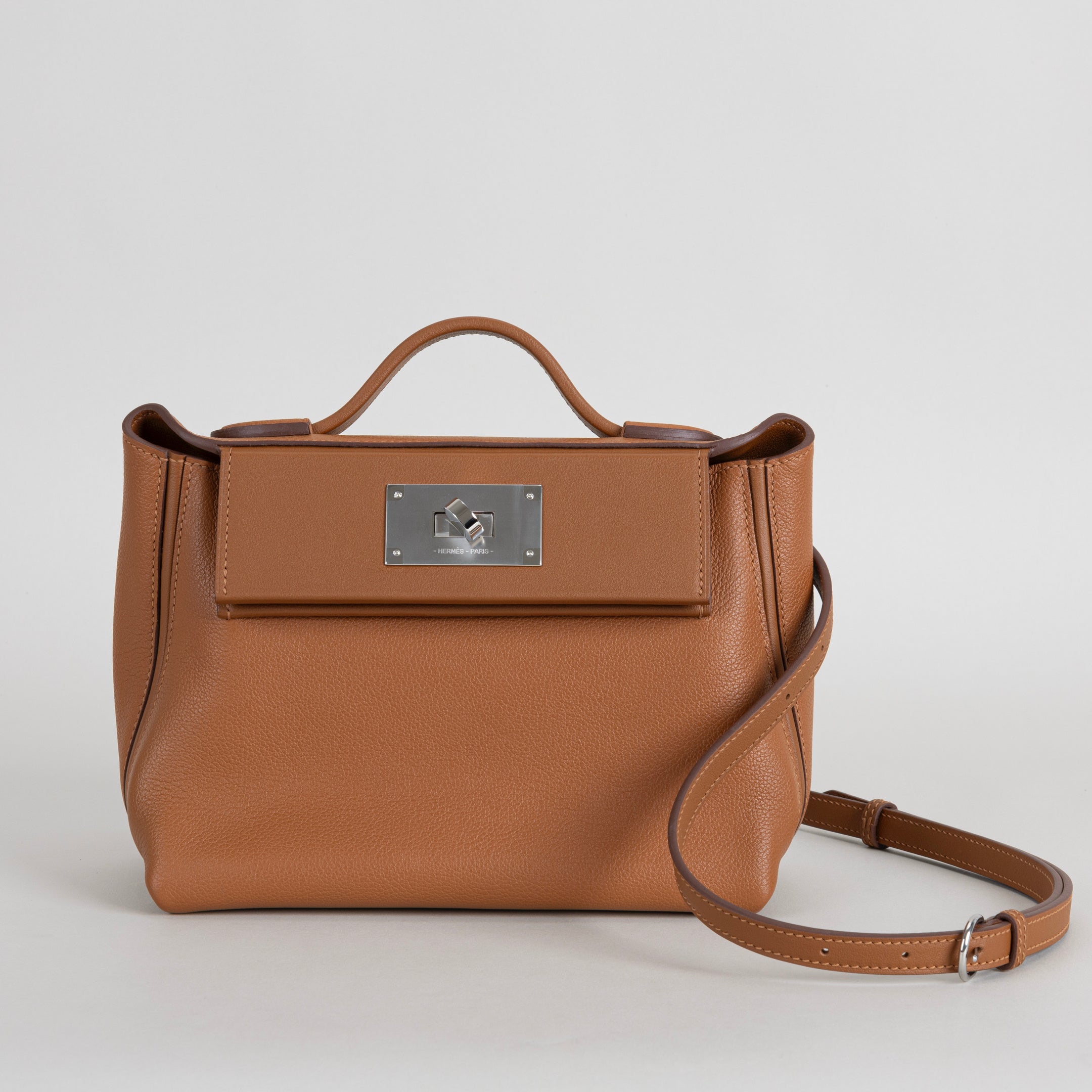 24/24 (MINI) EVERCOLOR & SWIFT LEATHER GOLD WITH PALLADIUM HARDWARE (PHW)