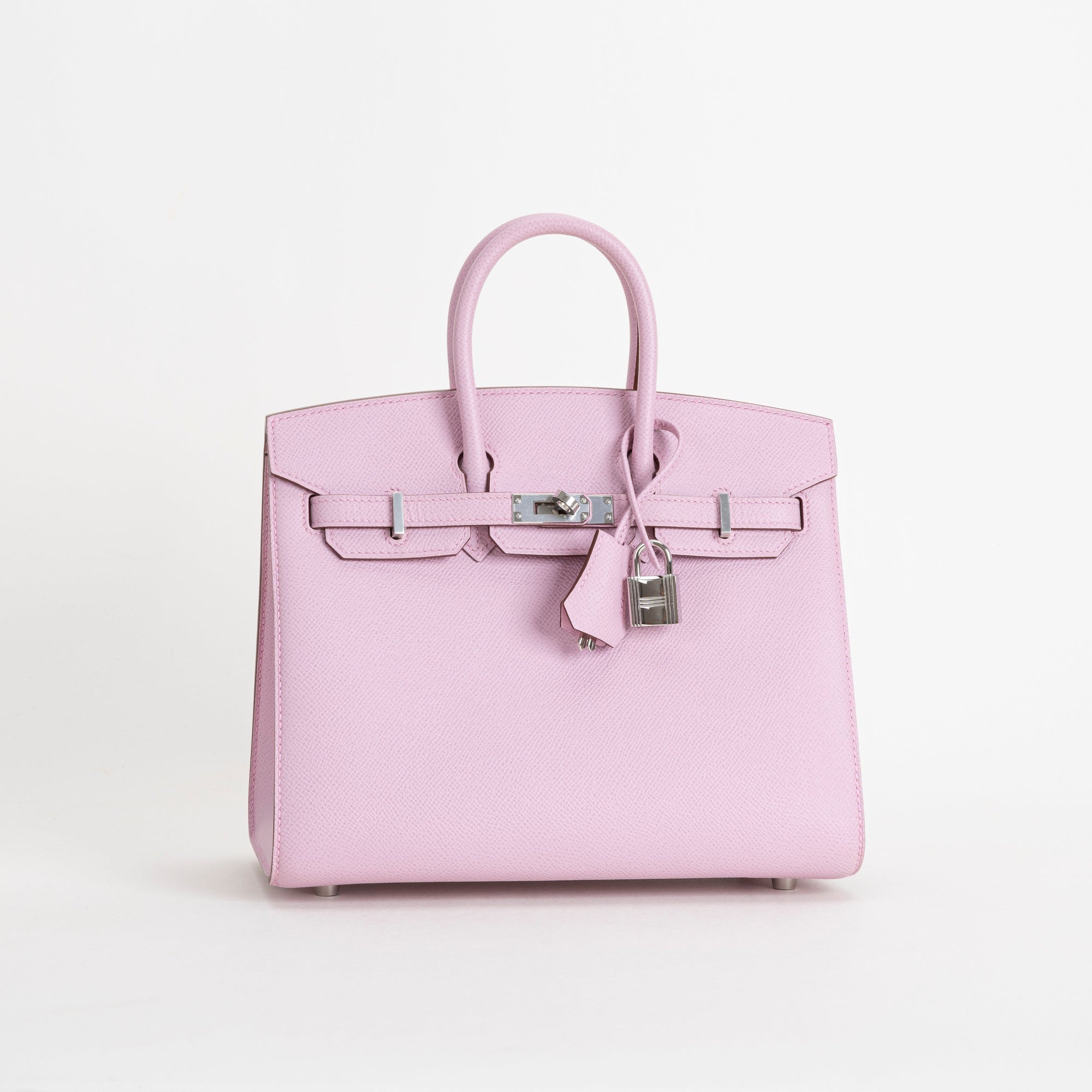 BIRKIN 25 EPSOM LEATHER (SELLIER SHAPE) MAUVE SYLVESTRE WITH PALLADIUM HARDWARE (PHW)