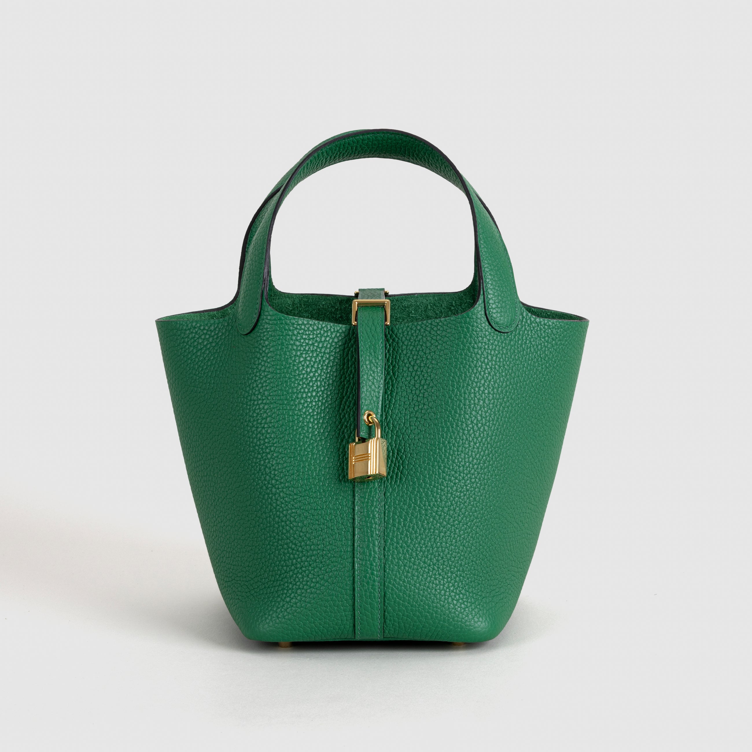PICOTIN 18 LOCK CLEMENCE LEATHER VERT VERTIGO WITH GOLD HARDWARE (GHW)