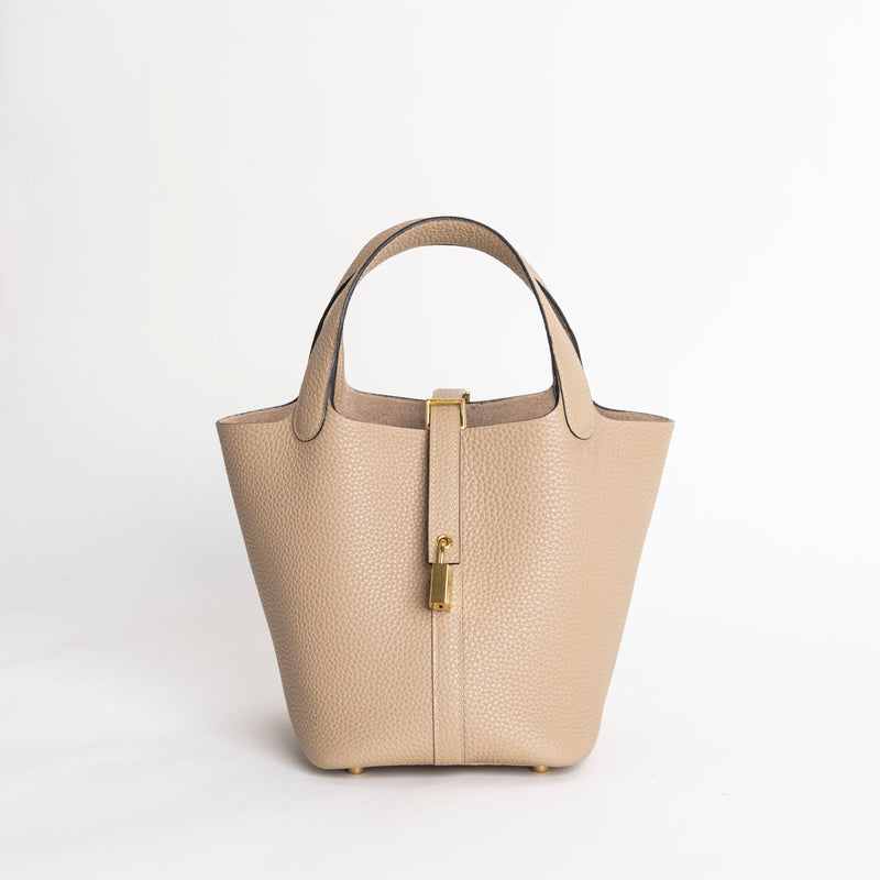 PICOTIN 18 LOCK CLEMENCE LEATHER TRENCH TAURILLON WITH GOLD HARDWARE (GHW)