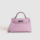 MINI KELLY II (20) EPSOM LEATHER MAUVE SYLVESTRE WITH PALLADIUM HARDWARE (PHW)