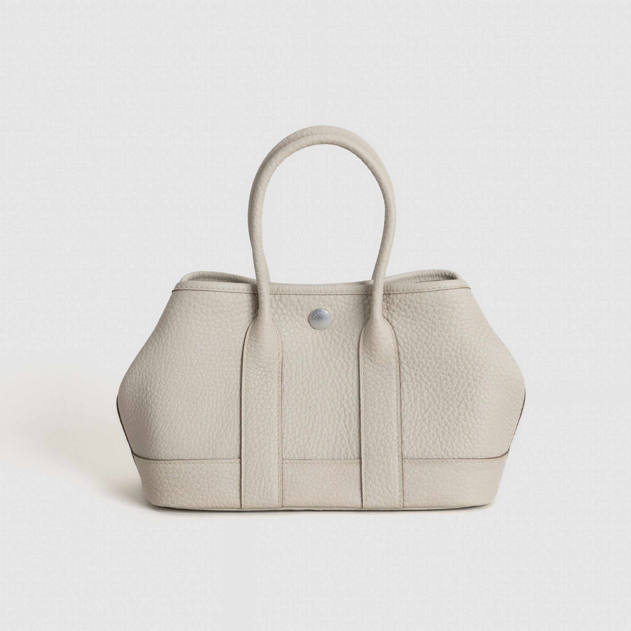 GARDEN PARTY (MINI) NEGONDA LEATHER BETON WITH PALLADIUM HARDWARE (PHW)