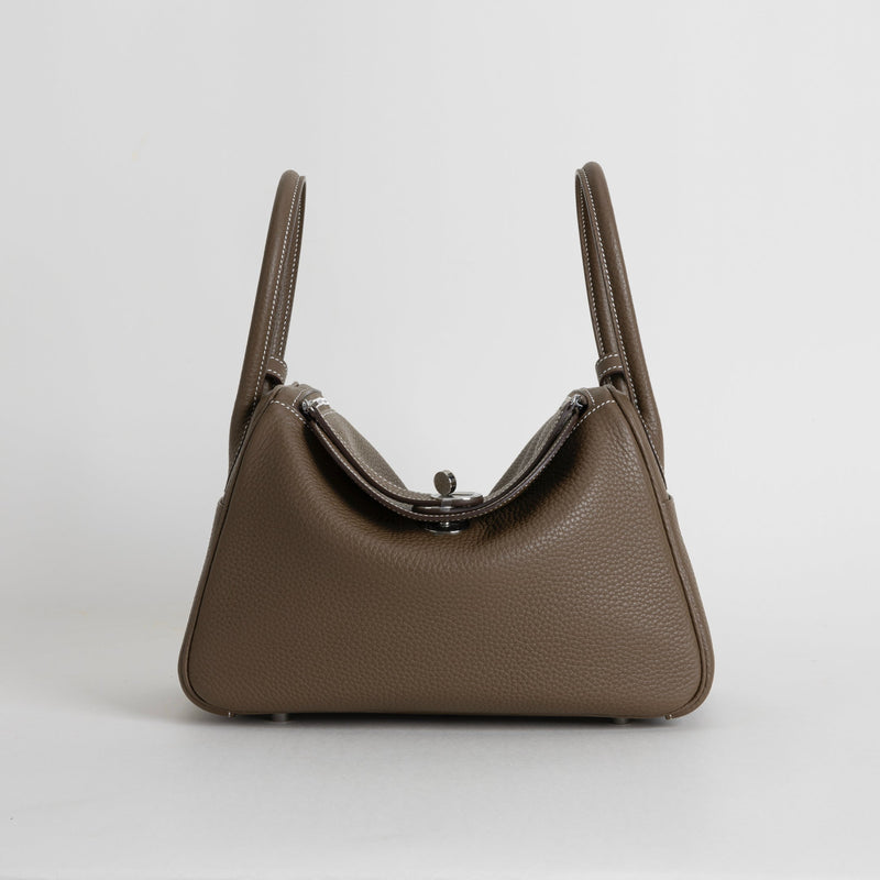 LINDY 30 CLEMENCE LEATHER ETOUPE WITH PALLADIUM HARDWARE (PHW)