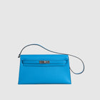 KELLY ELAN CHEVRE LEATHER BLEU FRIDA WITH PALLADIUM HARDWARE (PHW)