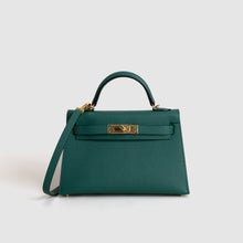 MINI KELLY II (20) EPSOM LEATHER MALACHITE WITH GOLD HARDWARE (GHW)
