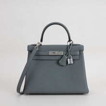 KELLY 28 TOGO LEATHER VERT AMANDE WITH PALLADIUM HARDWARE (PHW)