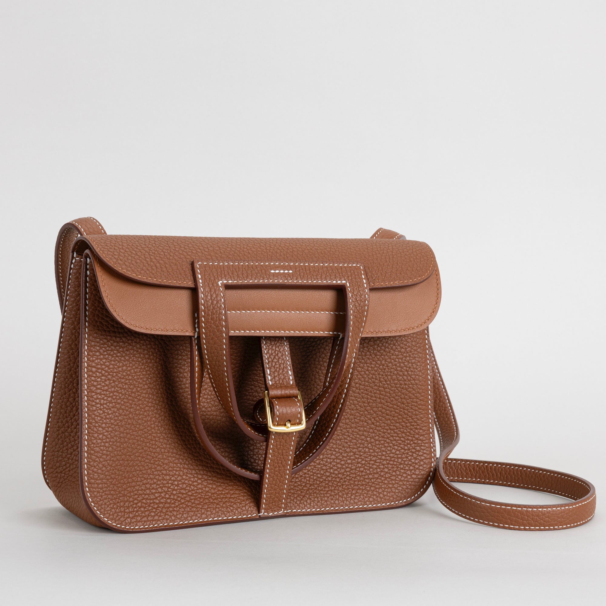 HALZAN 25 CLEMENCE LEATHER GOLD WITH GOLD HARDWARE (GHW)