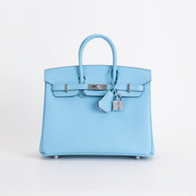 BIRKIN 25 EPSOM LEATHER CELESTE WITH PALLADIUM HARDWARE (PHW)