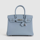 BIRKIN 30 TOGO LEATHER BLEU LIN WITH PALLADIUM HARDWARE (PHW)