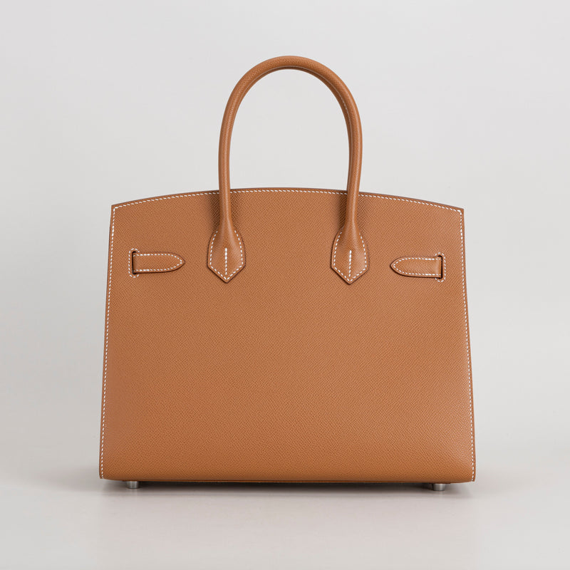 BIRKIN 30 EPSOM LEATHER (SELLIER SHAPE) GOLD WITH PALLADIUM HARDWARE (PHW)