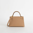MINI KELLY II (20) EPSOM LEATHER CHAI WITH GOLD HARDWARE (GHW)
