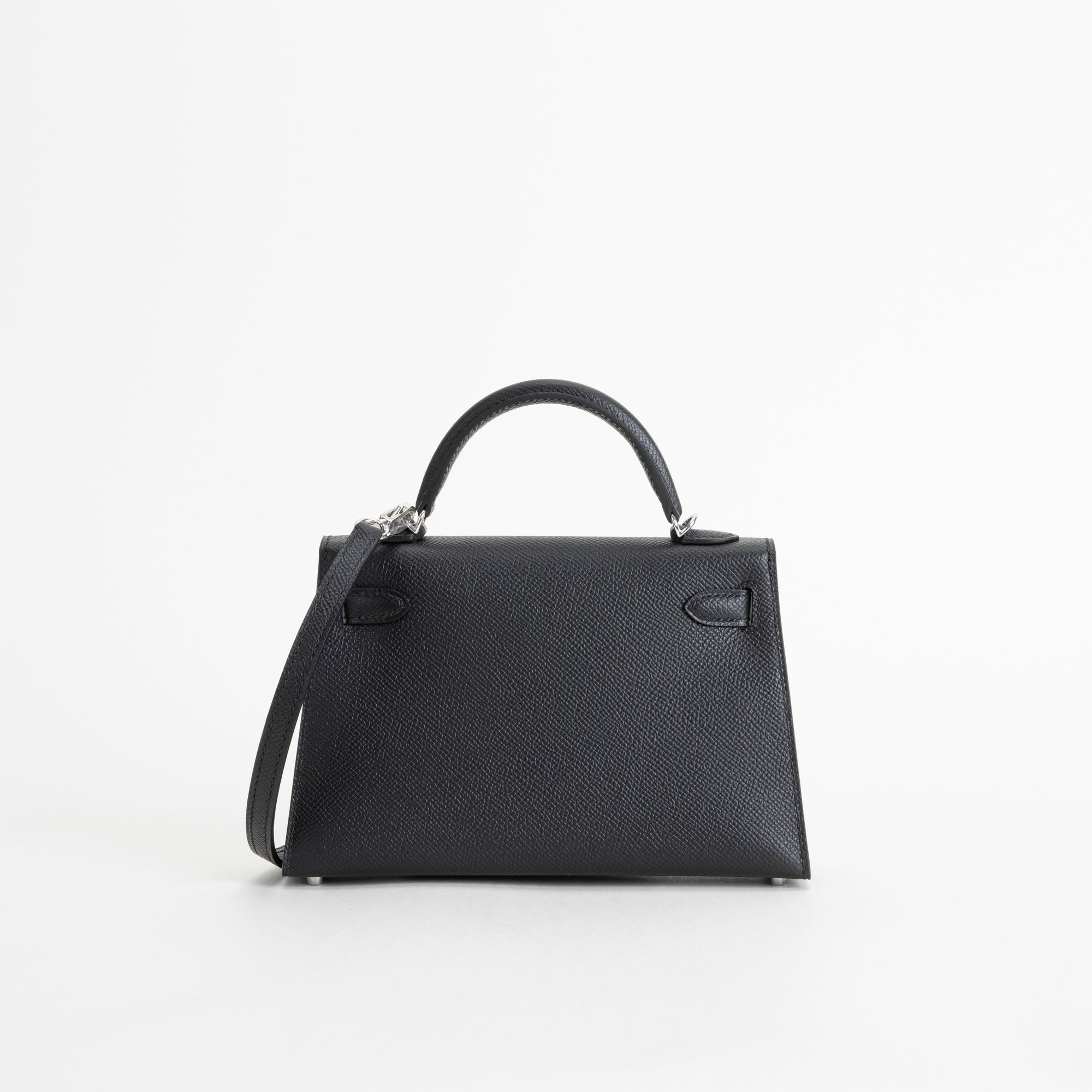MINI KELLY II (20) EPSOM LEATHER NOIR (BLACK) WITH PALLADIUM HARDWARE (PHW)