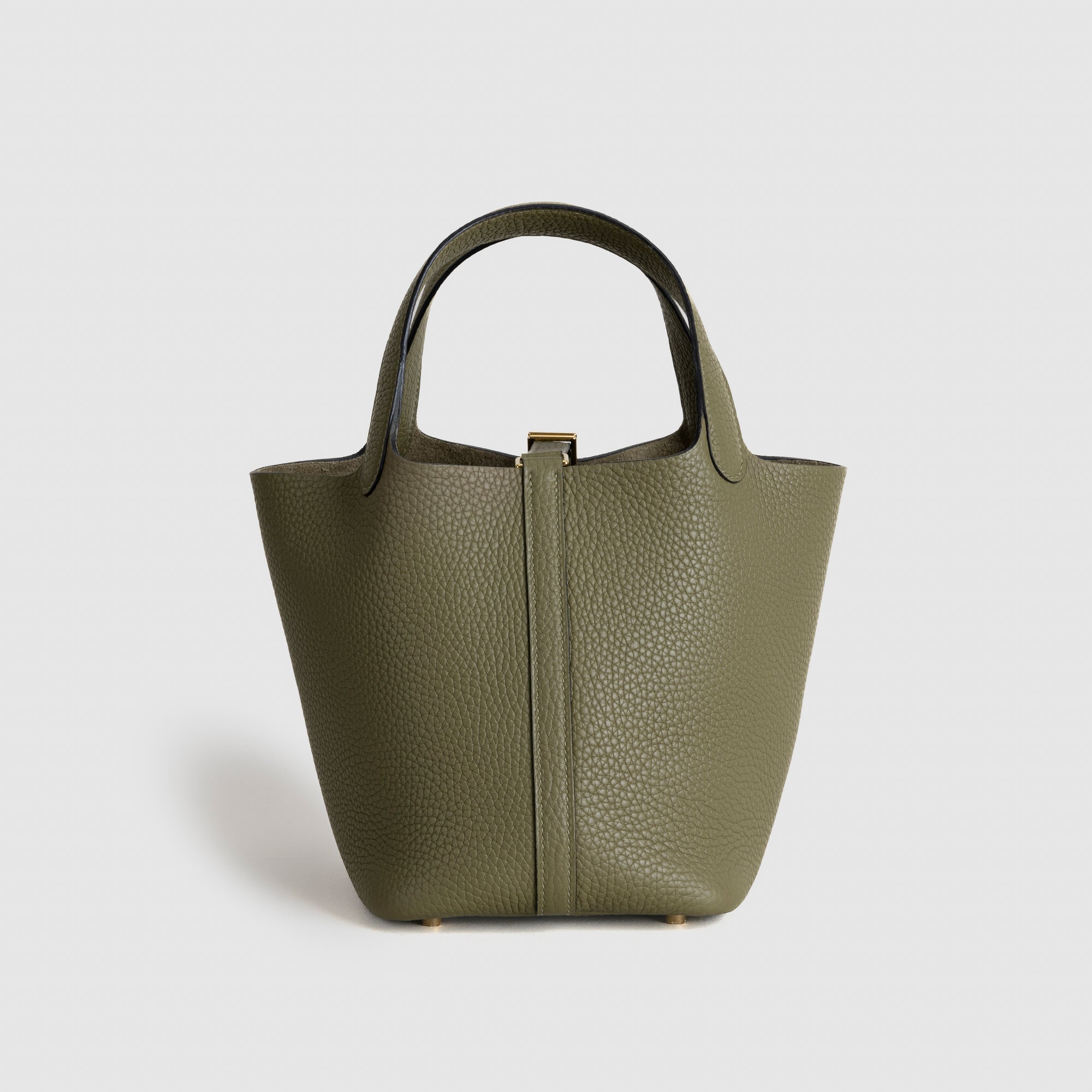 PICOTIN 18 LOCK CLEMENCE LEATHER VERT OLIVE WITH GOLD HARDWARE (GHW)