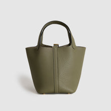 PICOTIN 18 LOCK CLEMENCE LEATHER VERT OLIVE WITH GOLD HARDWARE (GHW)