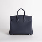 BIRKIN 25 TOGO LEATHER BLEU NUIT WITH PALLADIUM HARDWARE (PHW)