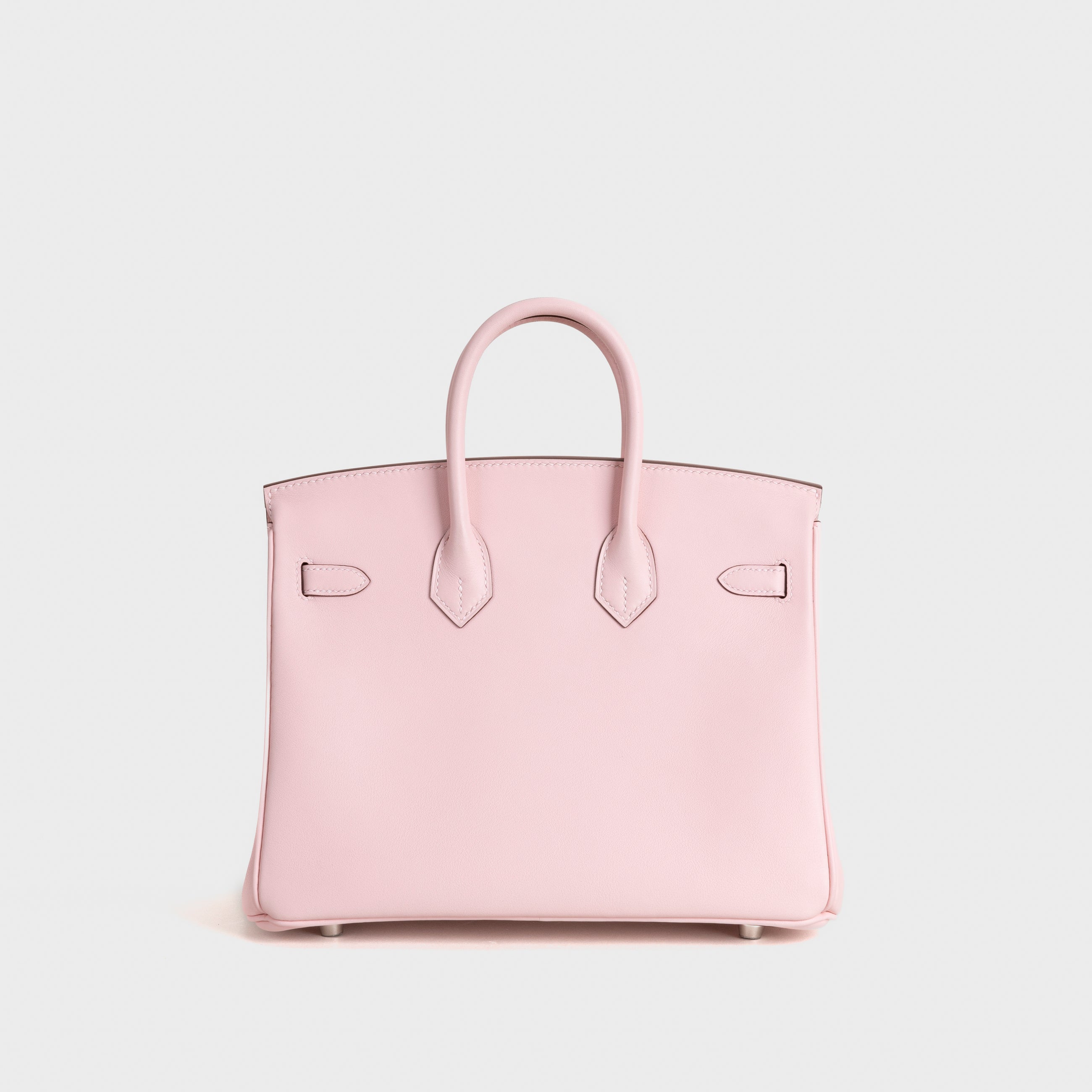 BIRKIN 25 SWIFT LEATHER ROSE SAKURA WITH PALLADIUM HARDWARE (PHW)