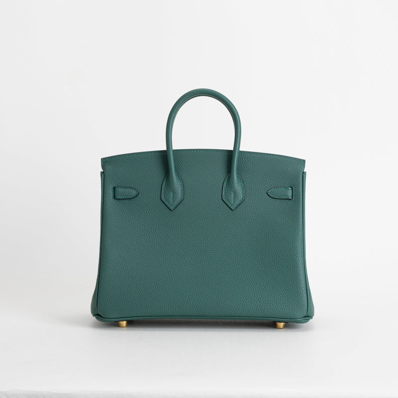 BIRKIN 25 TOGO LEATHER MALACHITE WITH GOLD HARDWARE (GHW)