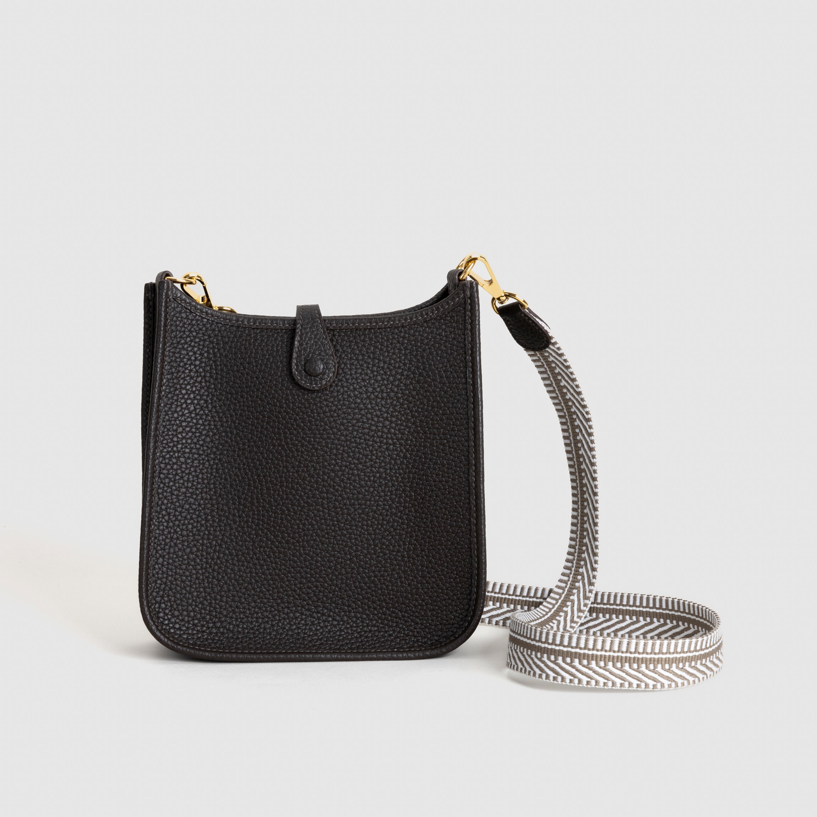 MINI EVELYNE (TPM) CLEMENCE LEATHER EBENE WITH GOLD HARDWARE (GHW)