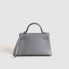MINI KELLY II (20) CHAMKILLIGHT CHÈVRE LEATHER GRIS ARGENTE WITH PALLADIUM HARDWARE (PHW)