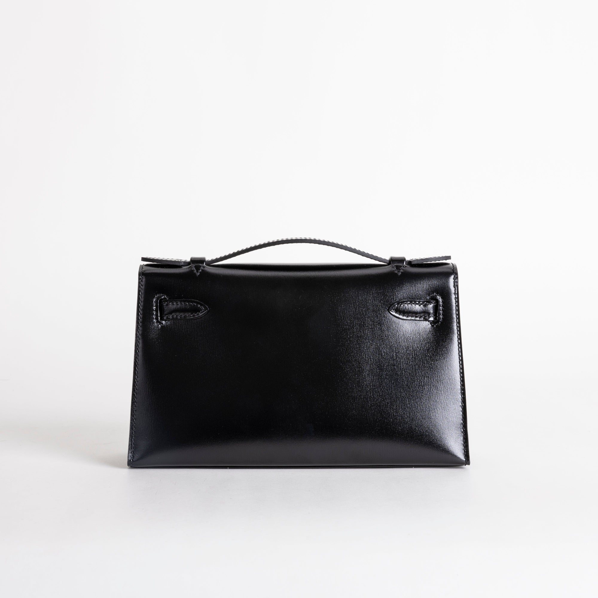 KELLY POCHETTE SO BLACK BOX CALF LEATHER WITH PVD BLACK HARDWARE (LIMITED)