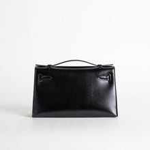 KELLY POCHETTE SO BLACK BOX CALF LEATHER WITH PVD BLACK HARDWARE (LIMITED)
