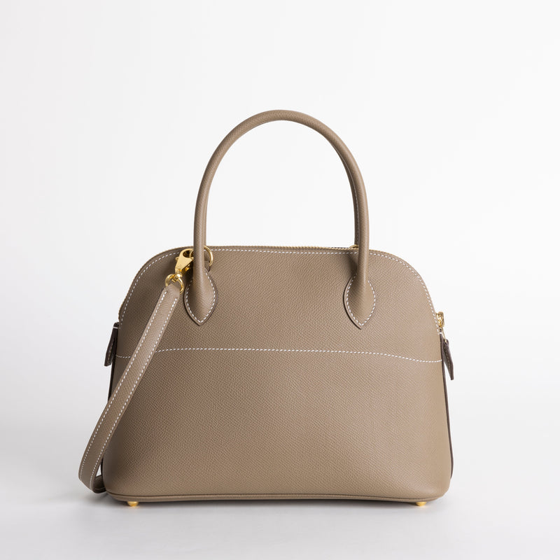 BOLIDE 27 EPSOM LEATHER  ETOUPE WITH GOLD HARDWARE (GHW)