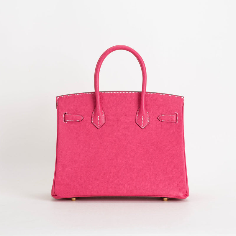 BIRKIN 30 EPSOM LEATHER ROSE TYRIRN WITH GOLD HARDWARE (GHW)