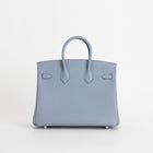 BIRKIN 25 TOGO LEATHER BLEU LIN WITH PALLADIUM HARDWARE (PHW)