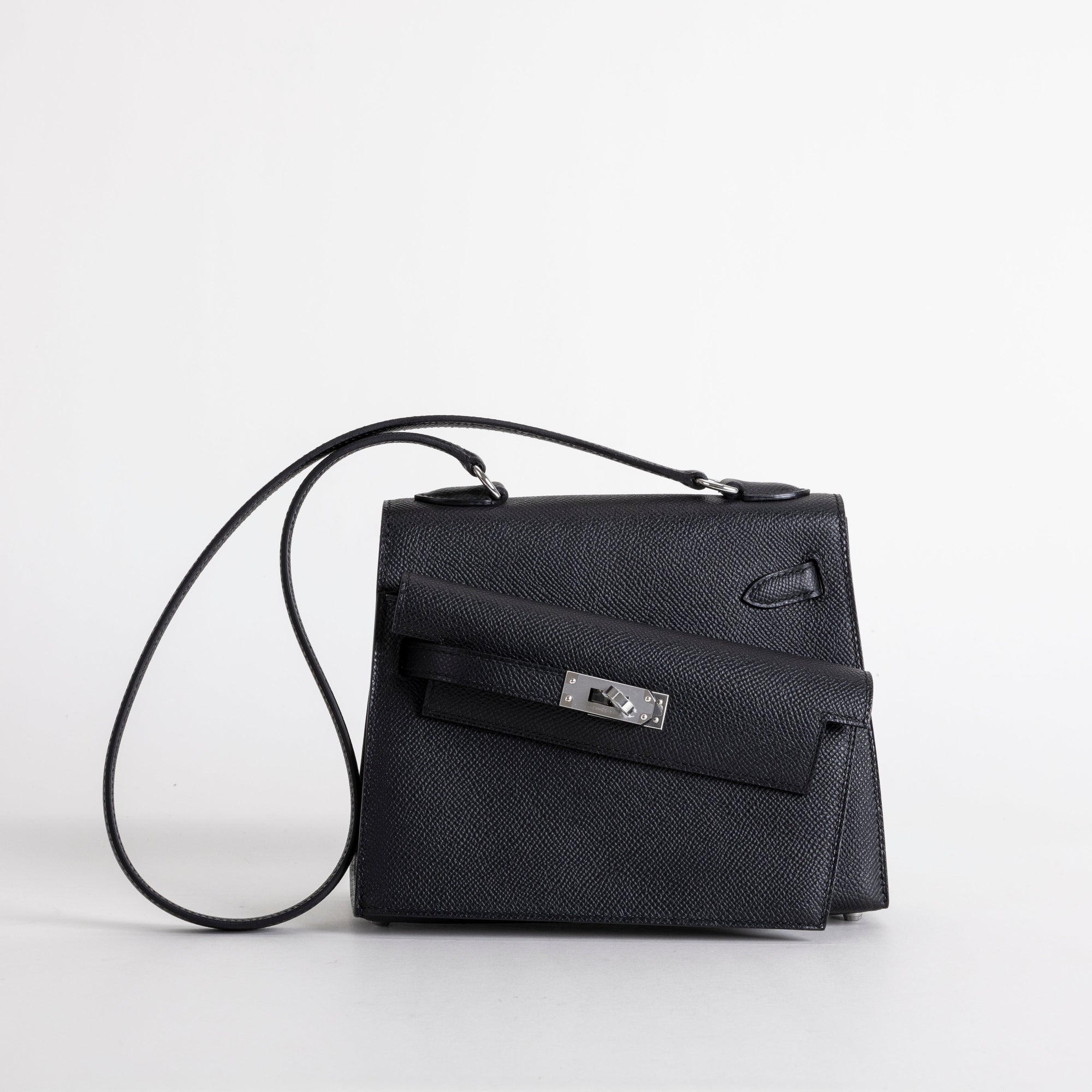 KELLY DESORDRE EPSOM LEATHER NOIR (BLACK) WITH PALLADIUM HARDWARE (PHW)