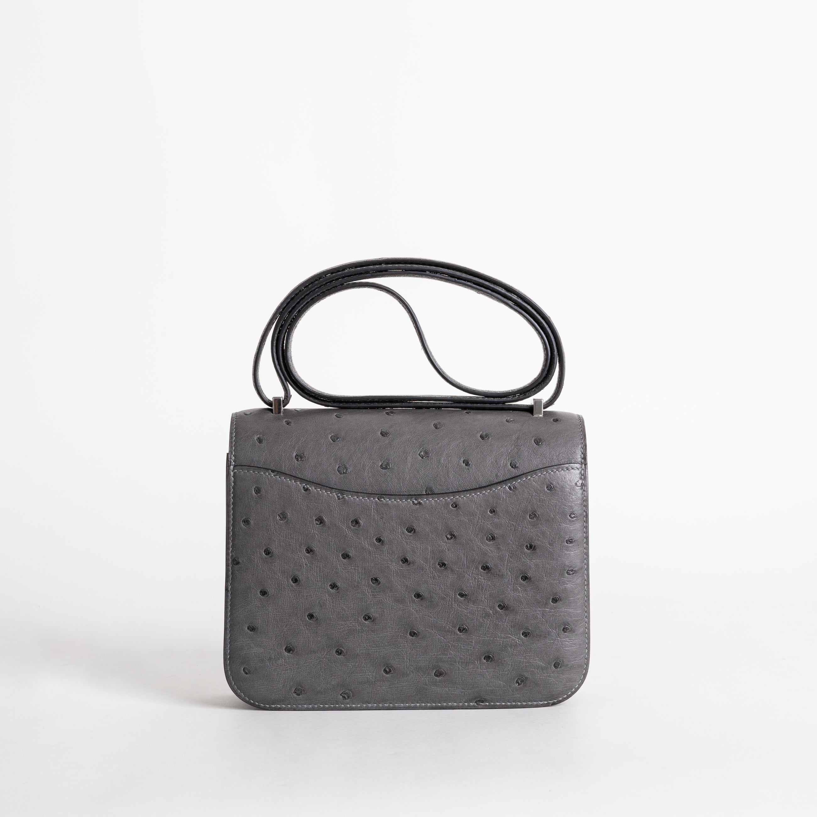 CONSTANCE 18 (MINI) OSTRICH LEATHER ETAIN WITH PALLADIUM HARDWARE (PHW)