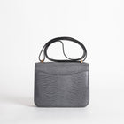 CONSTANCE 18 (MINI) LIZARD LEATHER GRIS FONCE WITH GOLD HARDWARE (GHW)