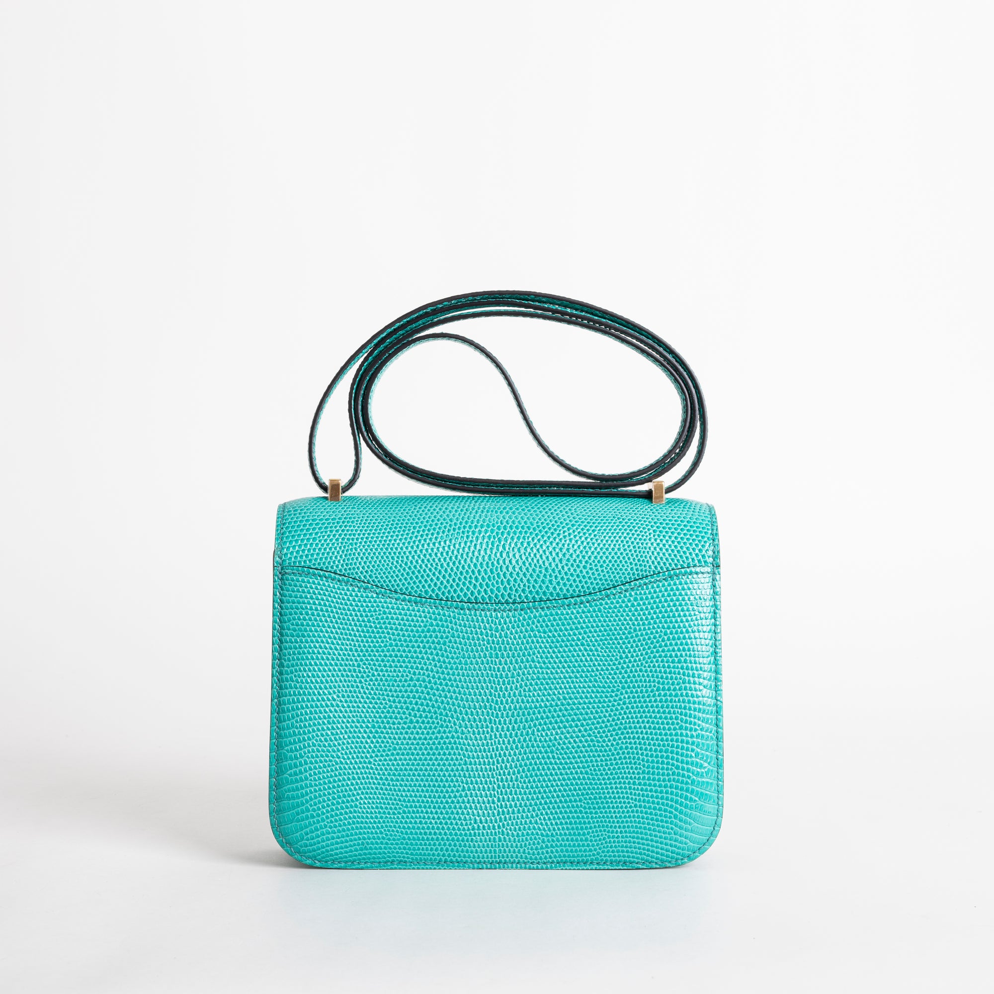 CONSTANCE 18 (MINI) LIZARD LEATHER MENTHE WITH GOLD HARDWARE (GHW)